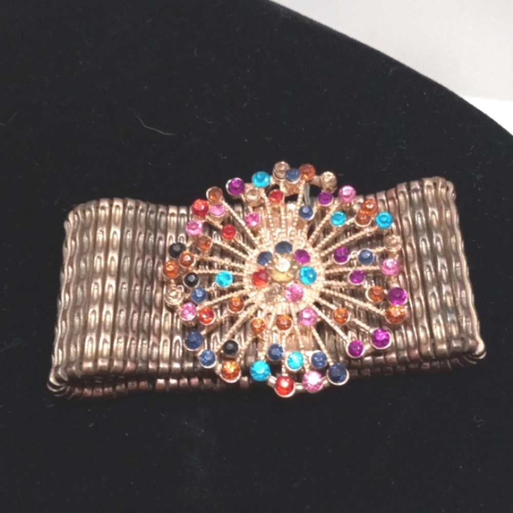 Vintage Starburst Crystal Stretch Bracelet